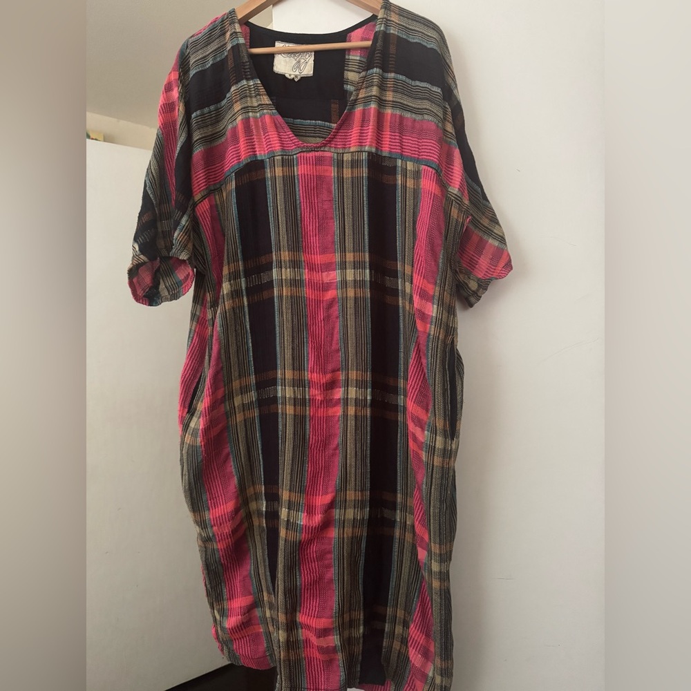 Ace and Jig dress pink plaid large